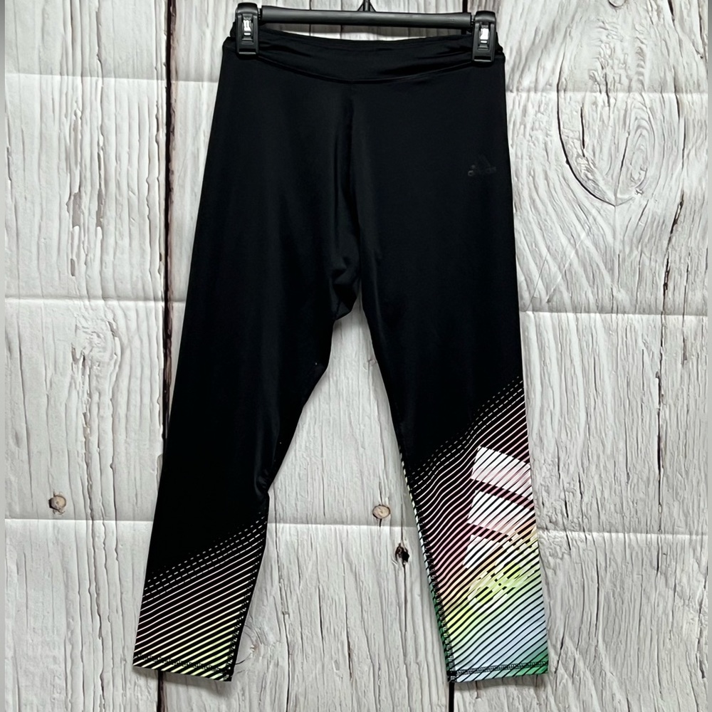 Adidas Rainbow Logo Leggings - size XL/16